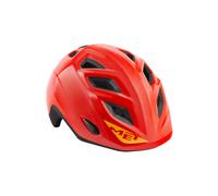 Casco bici bambino MET ELFO 46-53 cm con luce di sicurezza - Colore: Rosso lucido