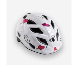 Casco bici bambino MET ELFO 46-53 cm con luce di sicurezza - Colore: Bianco lucido