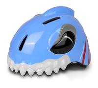 Casco Bici Bambino, Motivo Squalo Cartone Animato 3D, Cascos di Sicurezza per Bambini da 3 A 13 Anni, Casco da Bicicletta per Skateboard, Pattinaggio, Scooter, Misura Regolabile (Blu, S)