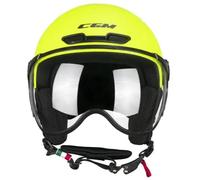 CGM Casco Bici, sci, E-bike, 801A EBI MONO, Giallo fluo opaco, XL (60cm)
