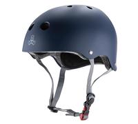 Casco bici e skateboard certificato Triple Eight Dual V2 Blu Opaco XSS