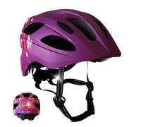 Casco Bici per Bambini Cuore Viola | Età 6-12 Anni | Per Skateboard, MTB, Pattini | Imbottiture Rimovibili e Taglia Regolabile