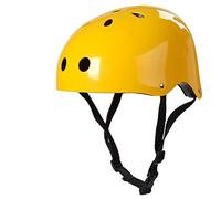 Casco Bicicletta,Casco Ciclismo Round Mountain Skate Bike Scooter Stunt Skateboard Bicycle Cycling Crash Strong Road MTB Casco di Sicurezza 3 Dimensione(Yellow,L)