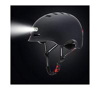 Casco Bicicletta,Casco Ciclismo Smart Cycling Bicycle Casco con luci di Avvertimento Impermeabile Bike Light cap Headlight Fari fanale Posteriore Catety Moto Cycling(01)