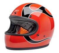 Casco Biltwell gringo comp orange flames