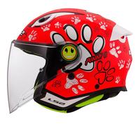 CASCO BIMBO LS2 FUNNY 2 OF622 JUNIOR PAWS ROSSO TAGLIA M ECE 22.06