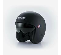 Casco Jet Blauer Pilot 06 Monochrome Nero Opaco S