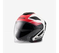 Casco Blauer JET - JJ01 Bianco-Rosso Lucido 2XL