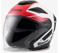 Casco Blauer JET - JJ01 Bianco-Rosso Lucido S