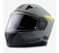 Casco Blauer NF01 NACA Integrale Moto Grigio Nero Giallo Opaco ECE2206