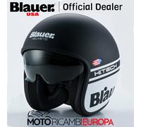 CASCO BLAUER PILOT 1.1 NERO BIANCO TAGLIA XS 52-54 URBANO MOTO SCOOTER
