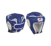 Casco Blu Da Boxe In Pelle Ultimate Open Face Kick MMA Krav Maga