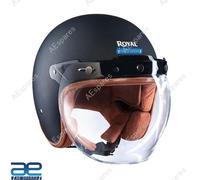 Casco Bobber Aperto Con Visiera A Bolle Per Pilota Royal Enfield