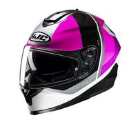 HJC C70N Alia Casco, nero-bianco-rosa, taglia M per maschi