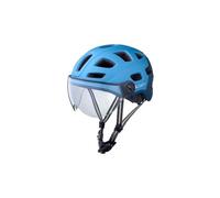 Casco cairn quartz visor transparent led usb blue