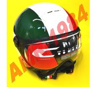 CASCO CGM FLO 167I CON VISIERA SAGOMATA BIANCO VERDE ROSSO ITALIA Tg. M2 - 58