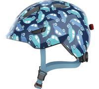 ABUS casco per bambini Smiley 3.0 LED - casco da bici con luce - vestibilità profonda e spazio per il codino - per bambine e bambini