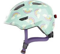 Casco Ciclismo Kids Abus Smiley 3.0 LED Blue Rainbow Taglia:S