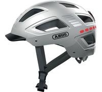 Casco Ciclismo Urban Abus Hyban 2.0 LED Signal Silver Taglia:L