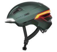 ABUS HYP-E - Casco da bici con luce anteriore, luce posteriore e indicatore luminoso, adatto anche per bici elettriche e S-Pedelec, per ragazzi e adulti, taglia L, colore: verde