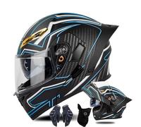 Casco CNNGU Flip Up Modulare, Full Face, ECE Approvato, Pieghevole, Integrale, con Doppia Lente, S ~ XL