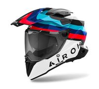 Airoh Commander 2 Doom Casco da motocross, bianco-rosso-blu, taglia 2XL