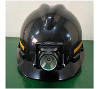 Casco con Luce A LED Casco con Lampada da Minatore Impermeabile Materiale ABS + Luce A LED Luce Bianca Portata di 300 Metri Anti-sfondamento E Anti-collisione Uso nei Cantieri Minerari,Nero,outsta