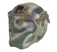 Casco con Maschera di Sicurezza in Rete Completa per Softair, Maschera in Acciaio con Protezione Completa per Paintball Tattico Militare, per Caccia CS All'aperto