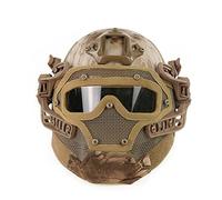 Casco con Maschera Protettiva e Maschera per Maschera per Airsoft Paintball Games-No
