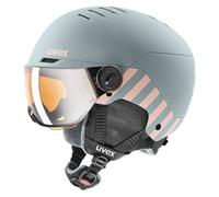 Casco da sci per bambini Uvex Rocket Jr. Visor Dimensioni del casco: 54-58 cm / Colore: grigio/rosa