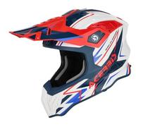 Casco Cross Acer irstrike-X ECE 22.06 Bianco Blu Rosso taglia M (57-58 cm)