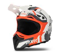 Acerbis Profile 5 Casco Motocross, bianco-arancione, taglia M