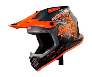 casco cross acerbis profile junior - nero / arancione M