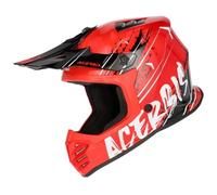 Acerbis Profile Scratch Casco da motocross giovanile, nero-bianco-rosso, taglia XL