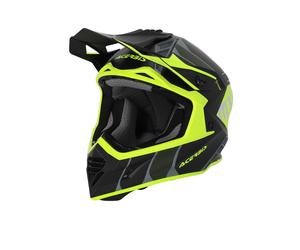 Casco cross Acerbis X-Track 2206 in fibra Nero Giallo Fluo XL