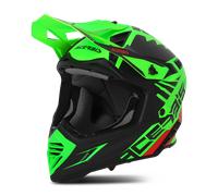 Acerbis X-Track, casco da motocross S male Opaco Verde Fluo/Nero/Rosso