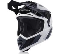 Casco cross Acerbis X-TRACK VTR in fibra Bianco Nero 2