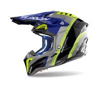 casco cross Airoh Aviator 3 Hima blu lucido XS