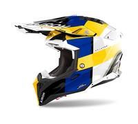 Casco Off-Road Airoh AVIATOR 3 MONARCH Blue/Yellow Gloss Taglia:M