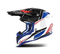 Casco Cross AIROH Aviator 3 Push Blu/RossoL Blu,Rosso