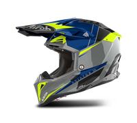 Casco Cross AIROH Aviator 3 Push BluL Blu