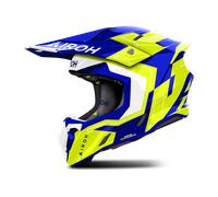 Airoh Twist 3 Dizzy Casco da motocross, blu-giallo, taglia XL per maschi