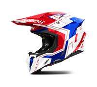 Airoh Twist 3 Dizzy Casco da motocross, bianco-rosso-blu, taglia XL per maschi