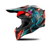 AIROH CASCO OFFROAD WRAAAP CYBER ORANGE GLOSS M