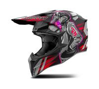 Airoh Wraaap Cyber, casco a croce M male Opaco Nero/Grigio/Rosso