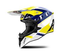 Casco Off-Road Airoh WRAAAP FEEL Yellow/Blue Gloss Taglia:M