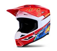 Casco Cross Alpinestars S-M3 Falcon Rosso Fluo/Bianco/Blu/Giallo Fluo/LucidoS Rosso Fluo,Bianco,Blu,Giallo Fluo,Lucido