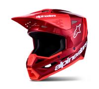 Alpinestars S-M3 Radium Casco da motocross, Rosso/Bianco, Taglia 2XL (63/64)
