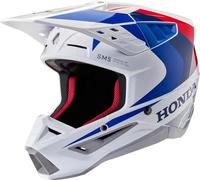 CASCO CROSS ALPINESTARS S-M5 HONDA - M, WHITE-BLUE-RED GLOSSY