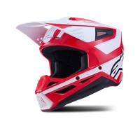 Alpinestars S-M3 Heat Casco da motocross, bianco-rosso, taglia L per maschi